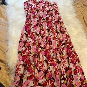 Thoshanna strapless flowered dress size 4
